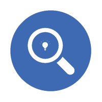 Icon showing magnifying glass